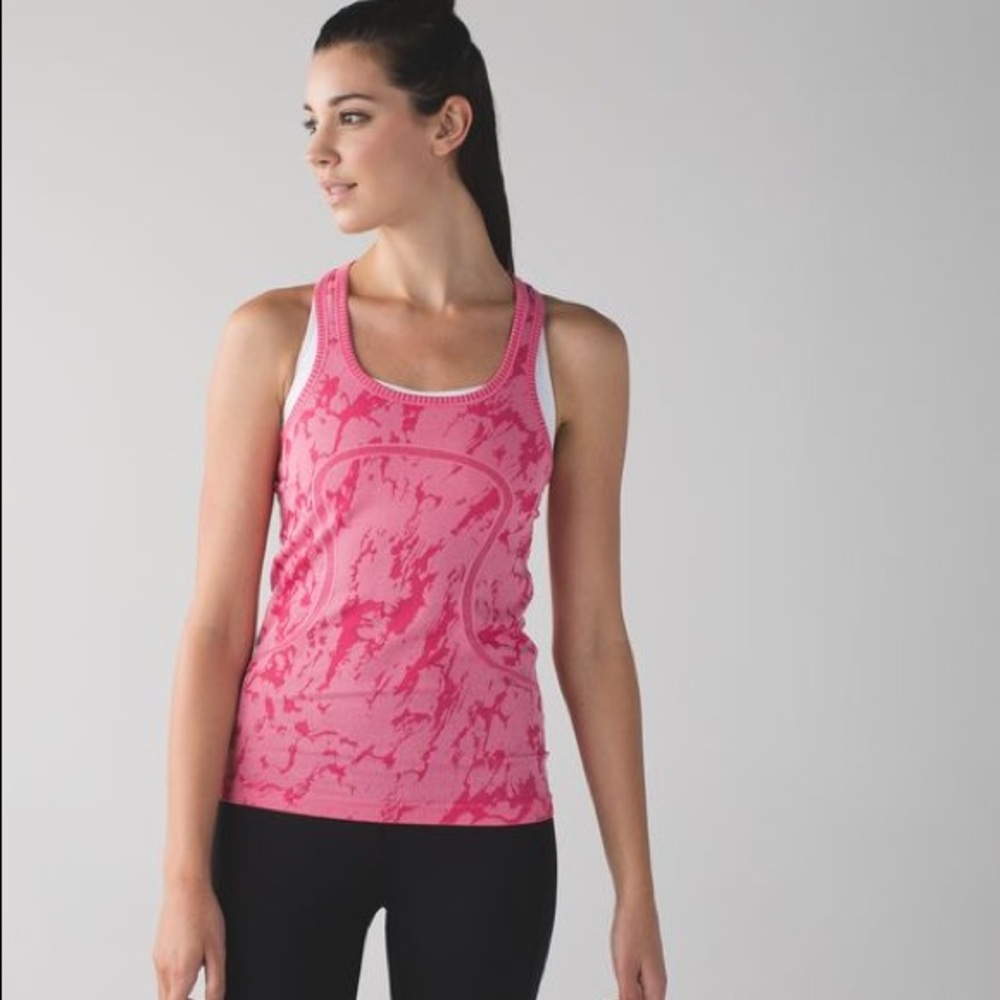 Lululemon Swiftly Tech Racerback- Heathered BonBon